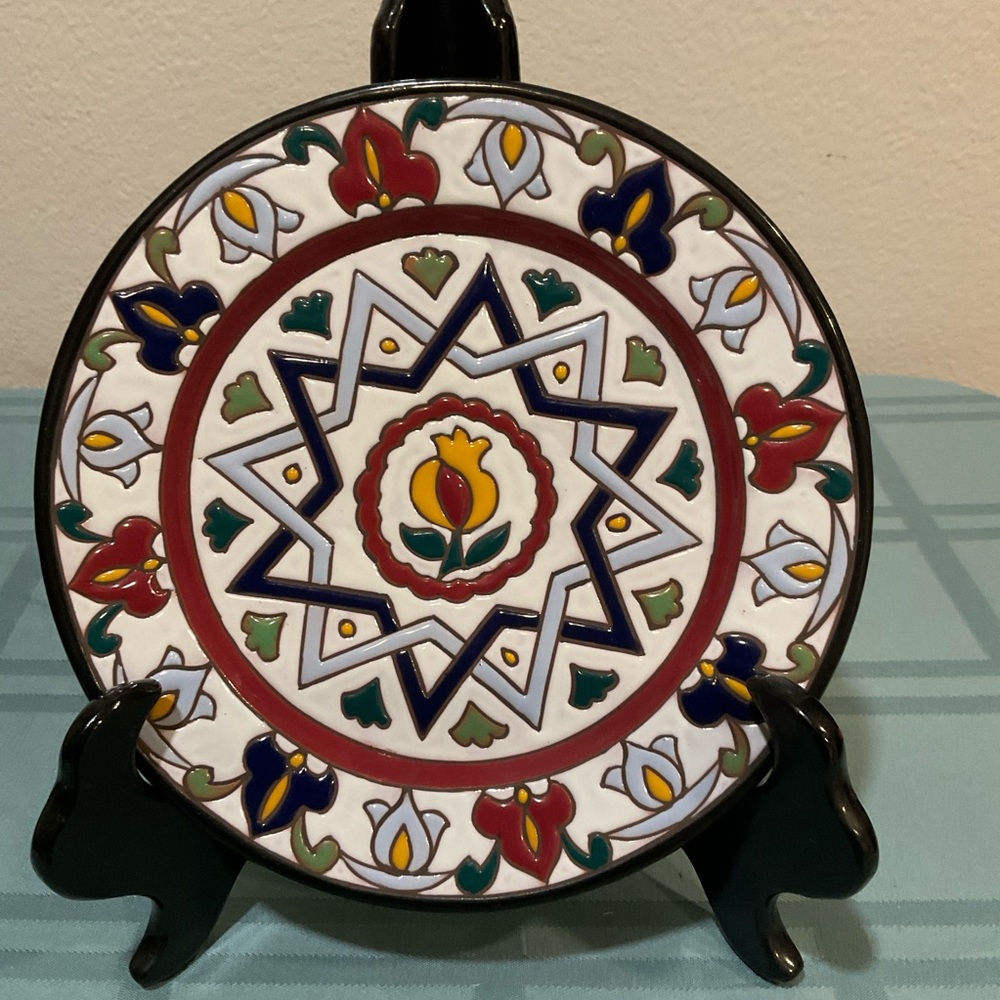 Colorful Decorative Spanish Plate Decor Handmade in Granada Spain